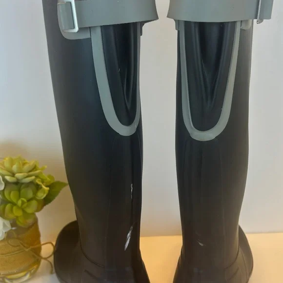 Hunter Black Rain Boots SIZE 8 tall retail $190 - Picture 12 of 14